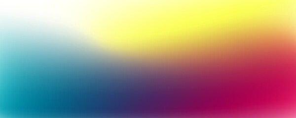 Obraz premium Abstract blurred white yellow red blue gradient background. Vector illustration.