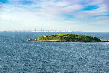 Ungdomsøen (The Youth Island) on the artificial island of Middelgrundsfortet off Copenhagen,...