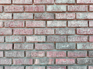 whitewash red brick wall old vintage style retro weathered interior design building painted white...
