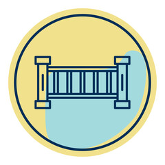 court room divider icon on transparent background