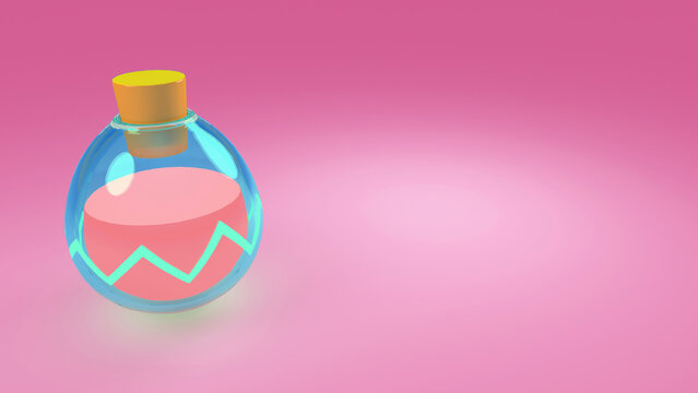 SLP Small Love Potion, 3d illustration, Axie, axie infinity, crypto, crypto currency, binance, coingecko, trading, market, nft, games, poster, graphics