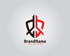 Abstract Shield Shaped E, S, E and S Letter. Initial ES Shield Logo Vector.