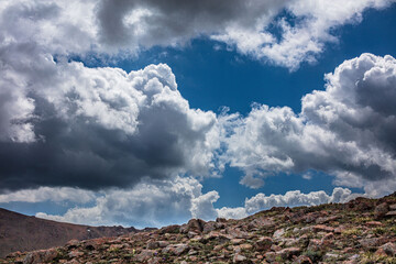 clouds over the mountains
