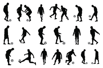 Set of football, soccer players, Football, soccer, players silhouette © Creative-Village