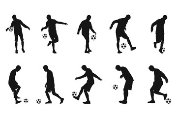 Set of football, soccer players, Football, soccer, players silhouette © Creative-Village