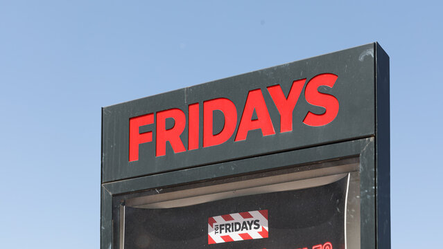 ALFAFAR, SPAIN - JUNE 06, 2022: Fridays is an American restaurant chain focusing on American cuisine and casual dining