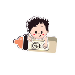 Logo baby formula, baby food, baby with pacifier