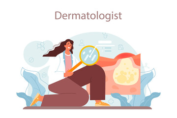 Dermatologist concept. Dermatology, skin care specialist. Face or body