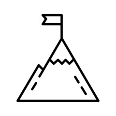 flag on mountain icon