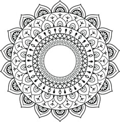 Mandala svg design. mandala design for coloring page design.