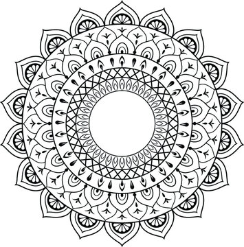 Mandala Svg Design. Mandala Design For Coloring Page Design.