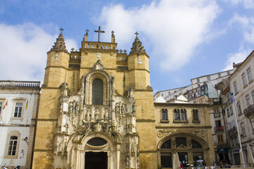 Fototapeta na wymiar Santa Cruz Monastery (Monastery of the Holy Cross) is a National Monument in Coimbra