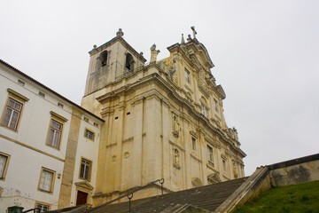 Fototapeta na wymiar New Cathedral of Coimbra or Se Nova de Coimbra in Old Upper Town, Portugal
