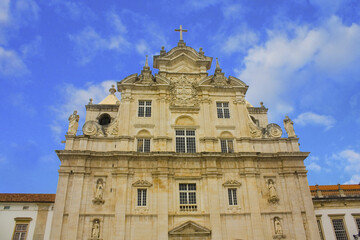 Fototapeta na wymiar New Cathedral of Coimbra or Se Nova de Coimbra in Old Upper Town, Portugal 