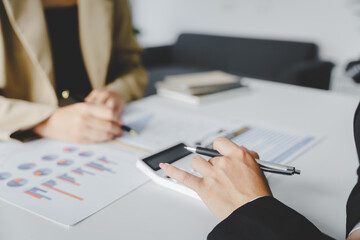 Meeting with tax businessmen and company presidents to discuss SMEs tax collection problems, teamwork collaboration concept