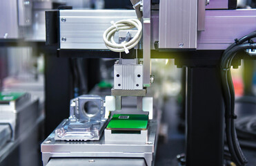 High technology and modern automatic robot for print circuit board (PCB)assembly machine part or...