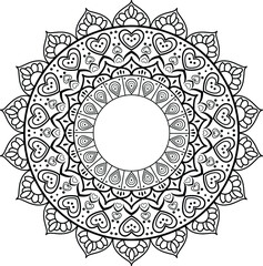 Mandala svg design. mandala design for coloring page design.