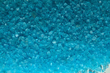 Obraz premium Blue bath salt crystals. Background, texture, wallpaper.