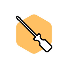 Screwdriver Icon Flat Design. isolated on white background. Vector icon.
