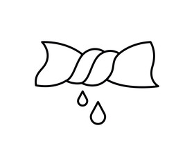 Hand wrung and twisting wet cloth flat illustration vector icon isolated on white background.
