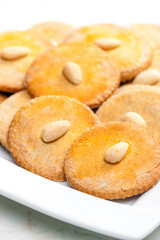 still life of almond buíscuits