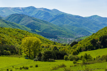 Scenic landscape with trees and forest, Vanadzor