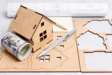 Getting a loan to build a house - obrazy, fototapety, plakaty