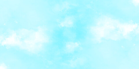 Abstract shinny natural blue sky with clouds, Sky blue watercolor shades sky background with white clouds, Blue Sky background for wallpaper, screen paper, book cover and any design.