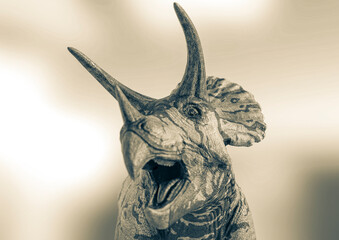 triceratops on snow background © DM7