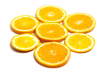 Orange slice isolated on white background
