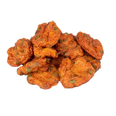 fried fish paste balls isolated on white background thai