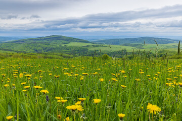 Spring landscape in White Carpathians, Czech Republic