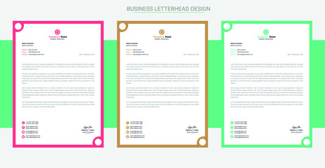 Creative a4 business letterhead print-ready design