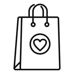Surprise bag icon outline vector. Gift present