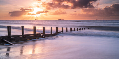Fototapeta premium Yaverland Beach - Sandown, Isle of Wight, UK