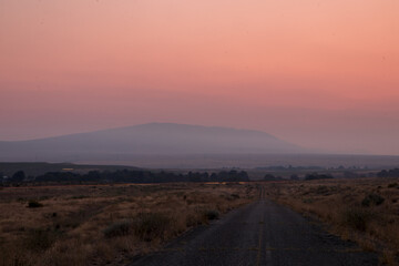 sunset in the mountains