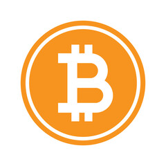 Bitcoin logo. Crypto currency btc vector icon.