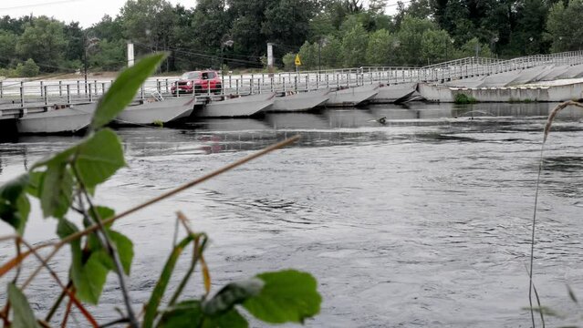 Bereguardo historic pontoon bridge built over the Ticino river