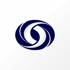 Simple and unique cutting shape on ellipse like letter or word S font image graphic icon logo design abstract concept vector stock. Can be used as a symbol related to ornament or initial