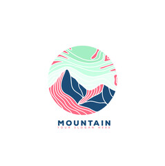 Mountain Logo Template. Vector Illustrator