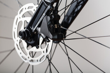 Bicycle Brake Rotor with Hydraulic Highway Braking System close-up