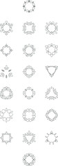 Vintage Logos Design Templates Set. Vector logotypes elements collection, Icons Symbols, Retro Labels, Badges, Silhouettes. Big Collection