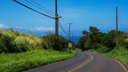 power lines road