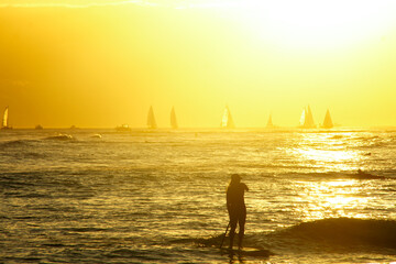 sunset on the beach