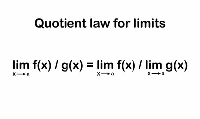 Quotient law for limits in mathematics