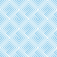 Abstract geometric pattern. A seamless vector background. White and blue ornament. Graphic modern pattern. Simple lattice graphic design