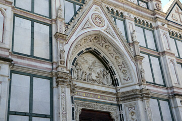 detail of the facade of the cathedral of st mary