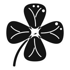 Fortune clover icon simple vector. Patrick luck