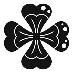 Clover tag icon simple vector. Ireland day