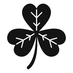 Clover trefoil icon simple vector. Irish luck